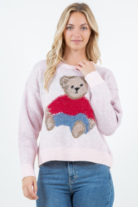 Pink Bear Obsessed Sweater