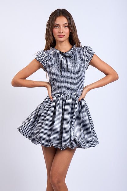 Gingham Bubble Dress (Petite)