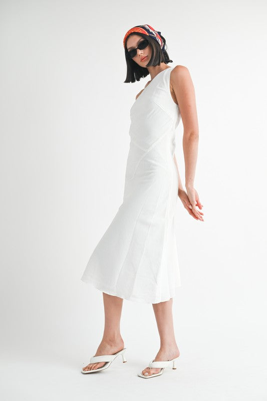 Fancy Linen Midi Dress