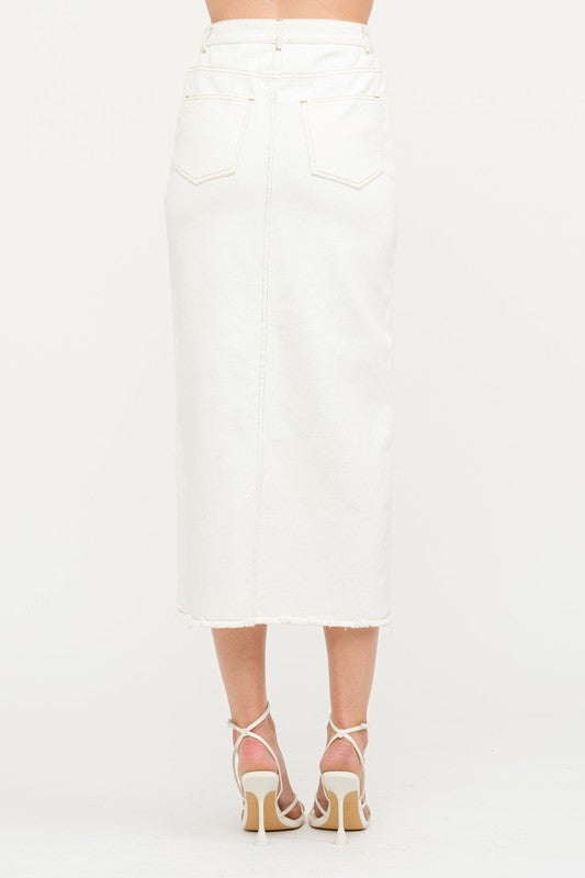 Off-White Denim Midi Skirt