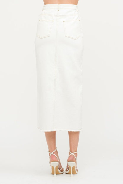 Off-White Denim Midi Skirt