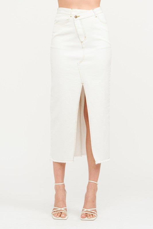 Off-White Denim Midi Skirt