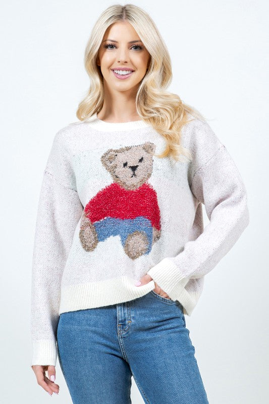 Ivory Bear Obsessed Sweater