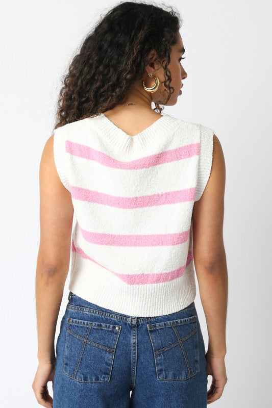 Strawberry Stripes Sweater Vest (PRE-ORDER (1 week)/Restock)