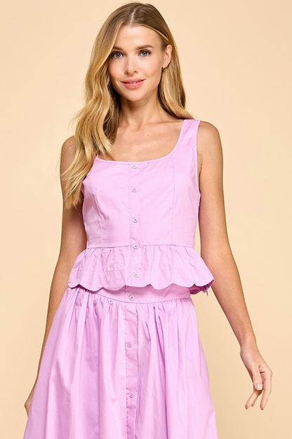 Lilac Belle Maxi Skirt Set