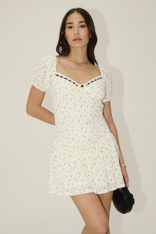 Vintage Rose Babydoll Dress