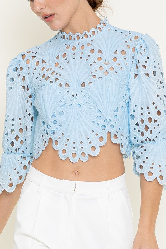 Sissy Eyelet Top