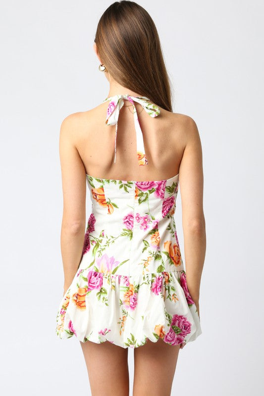 Spring Rose Mini Dress