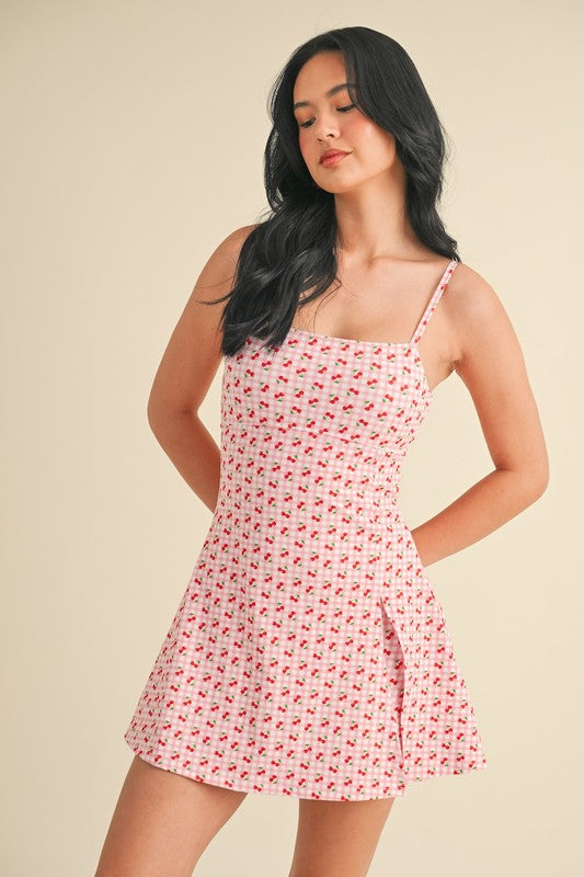 Cherry Gingham Athletic Dress (Restock)