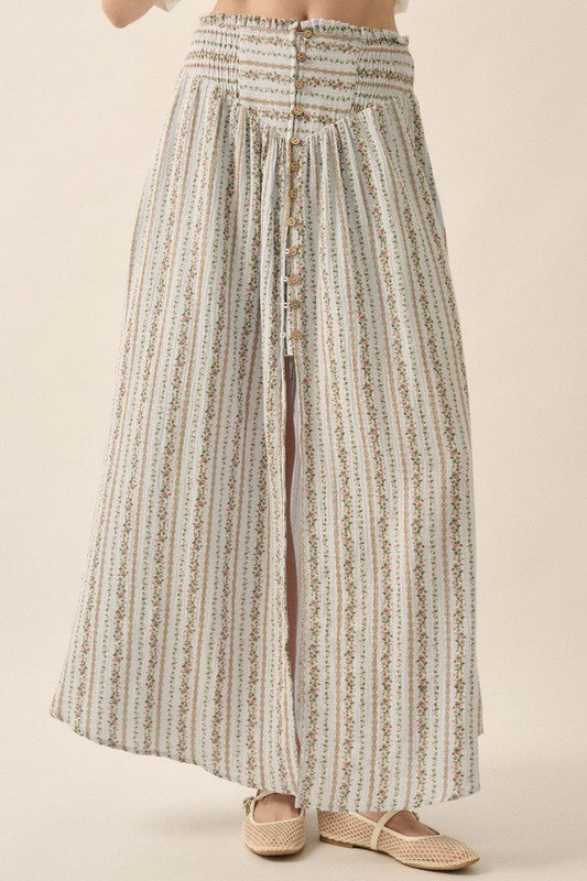 Blue Saloon Maxi Skirt