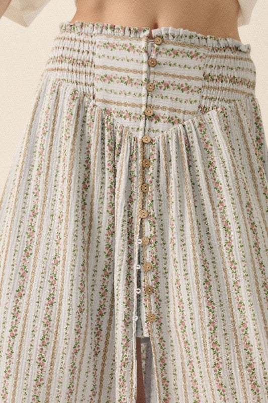 Blue Saloon Maxi Skirt