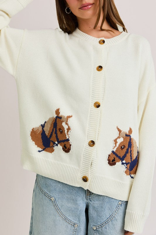 Horse Cardigan (PRE-ORDER (1-2 week)/ Restock)