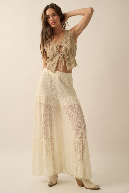 Ella Crochet Tank (Tan)