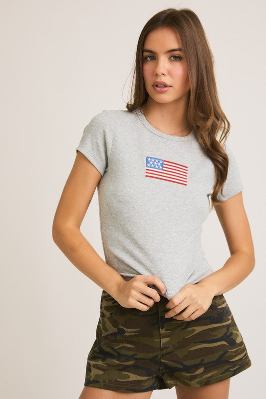 American Girl Tee (Grey)