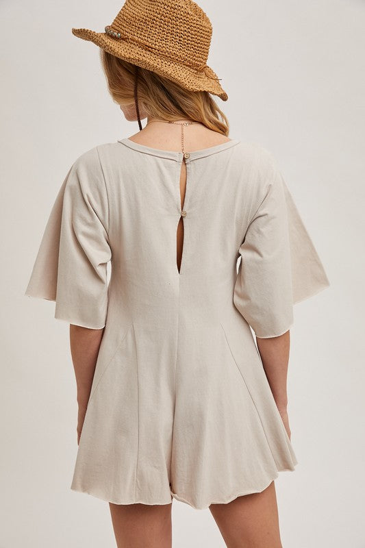 Cinched Waist T-Shirt Romper