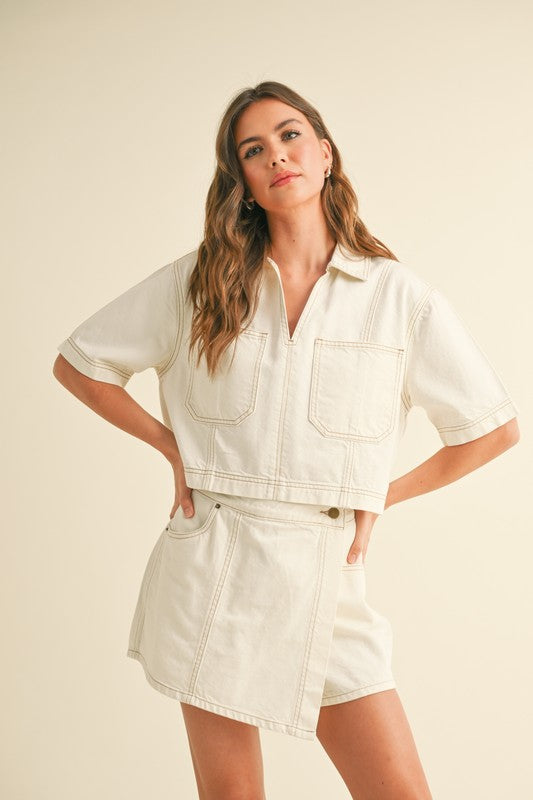 Lauren Ecru Denim Set