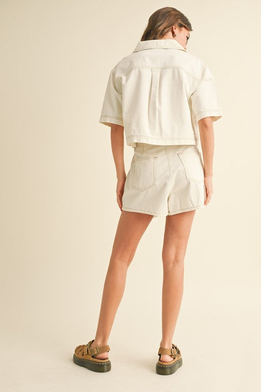 Lauren Ecru Denim Set