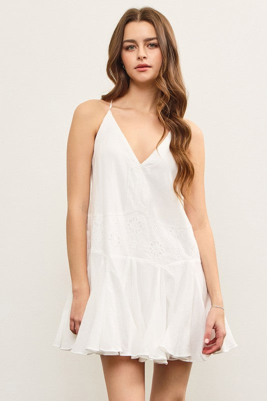 Eyelet Swing Mini Dress (Restock)