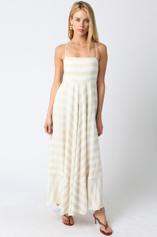 Sandy Stripes Maxi Dress