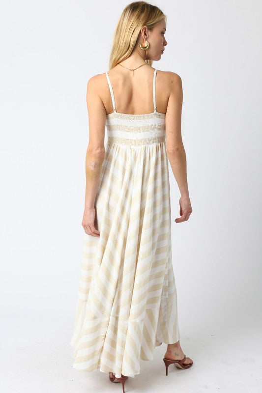 Sandy Stripes Maxi Dress