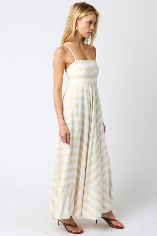 Sandy Stripes Maxi Dress
