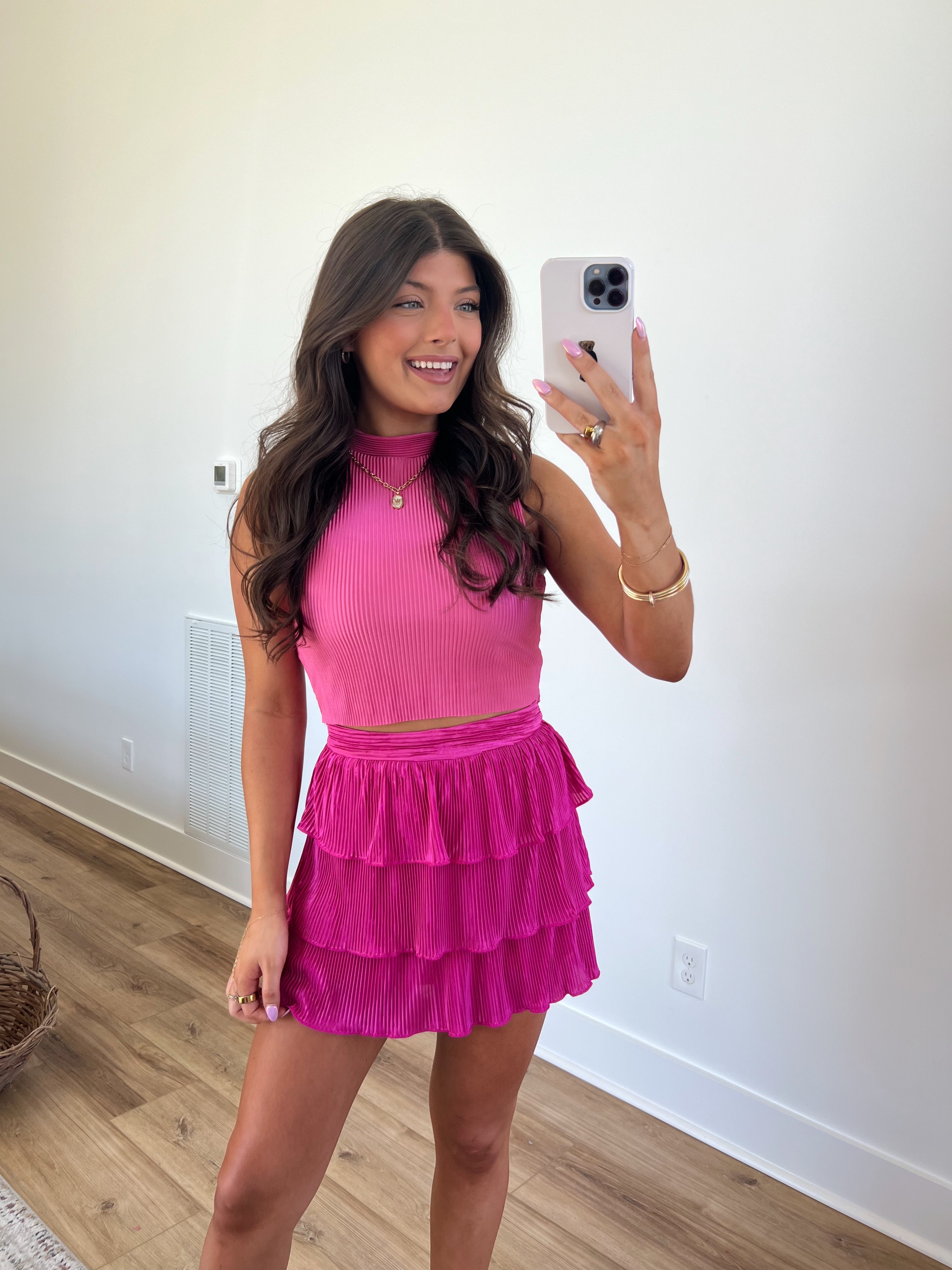 Pink Paradise Skirt Set