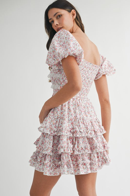 Fancy Frill Mini Dress