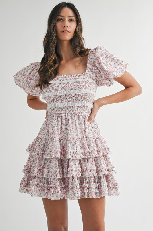 Fancy Frill Mini Dress