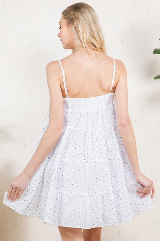 Blueberry Dotty Mini Dress
