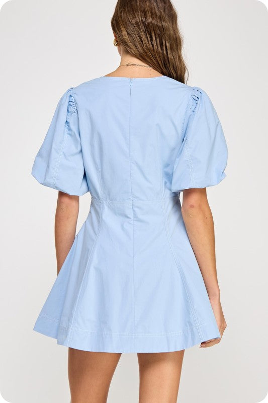 Laci Mini Dress (Sky Blue)