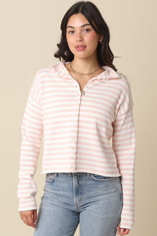 The Blush Stripe Sweater