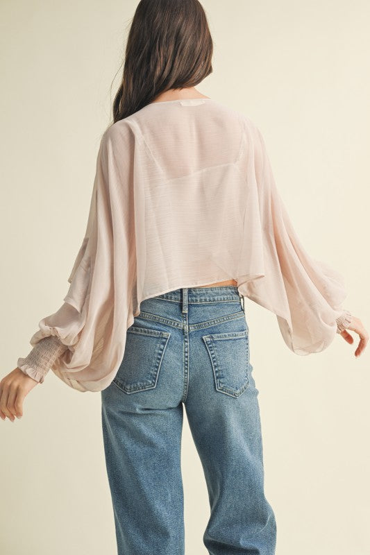 Mauve Ruffle Top