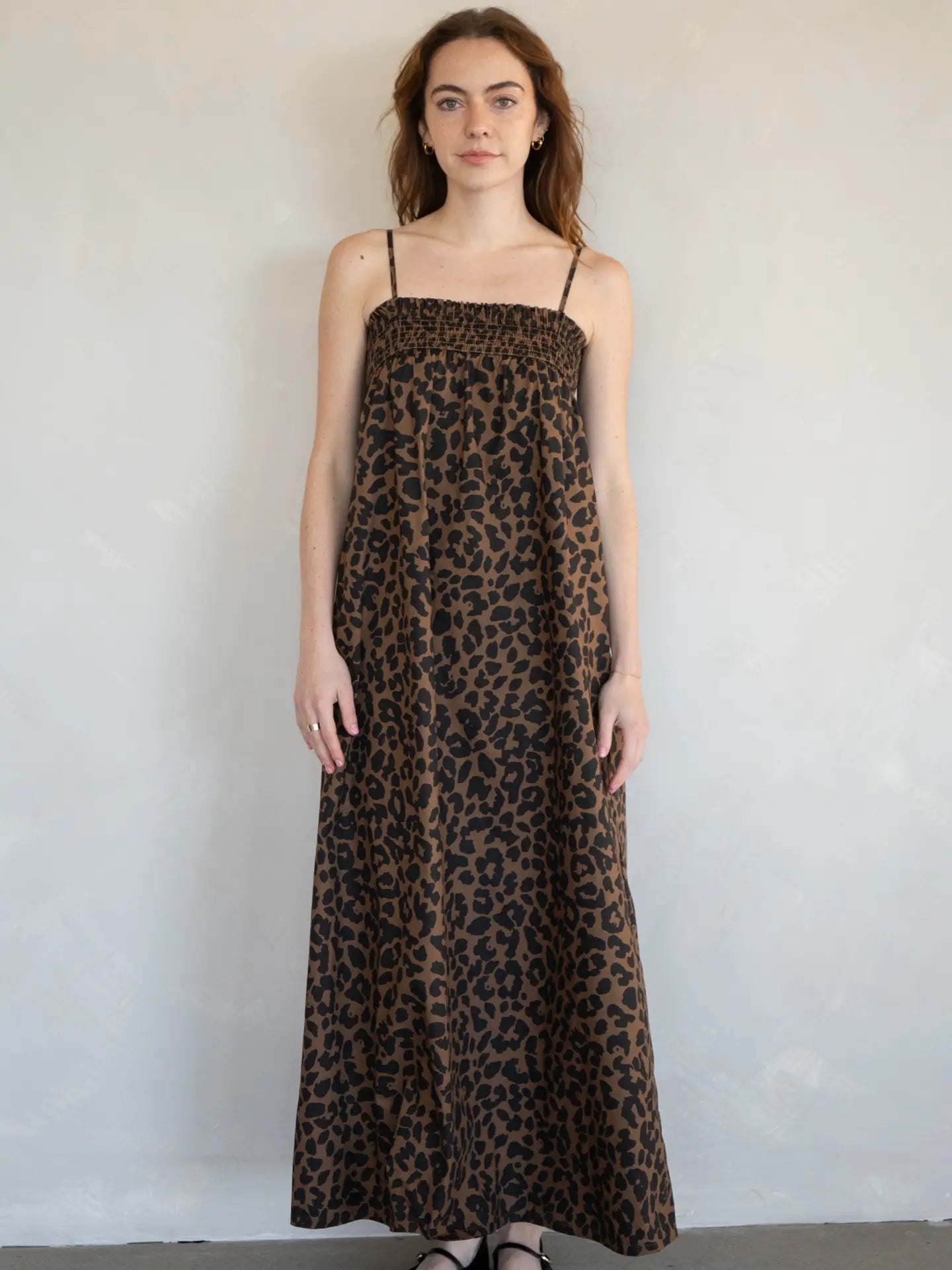 Leopard Smocked Top Maxi