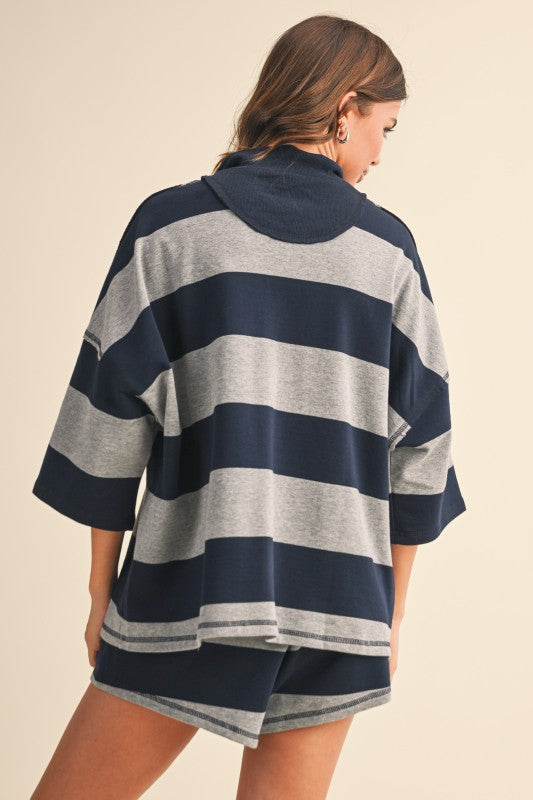 The Varsity Stripe Set (Navy)
