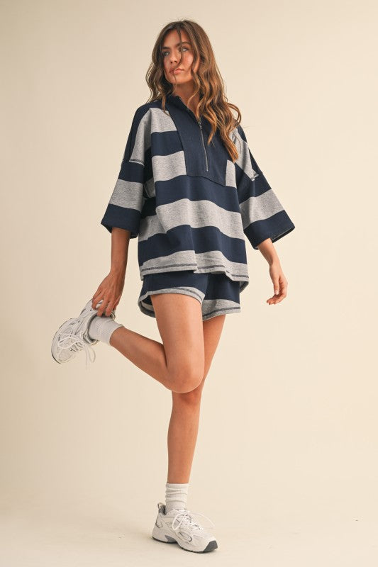 The Varsity Stripe Set (Navy)