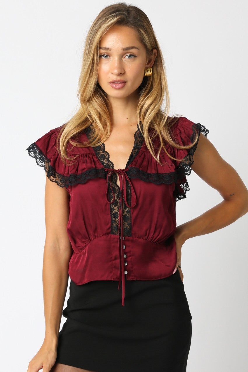 Cabernet Lace Top