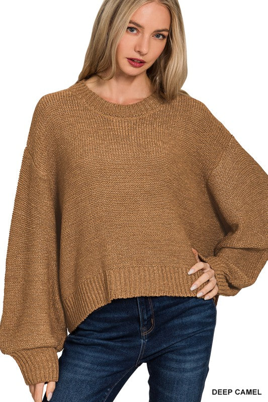 Essential Knit Sweater (Camel)