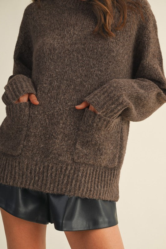 Snuggle Up Sweater (Dark Brown)