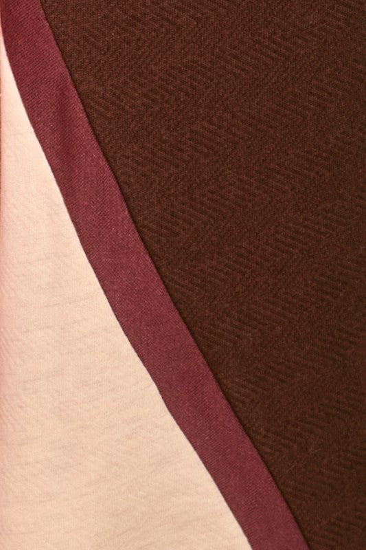 Weekend Colorblock Pants (Brown/Cream)