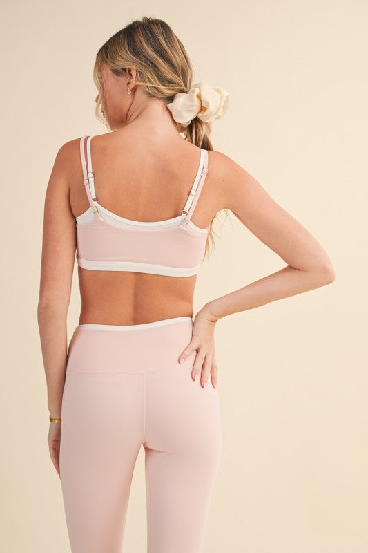 Pink Layered SPORTS BRA