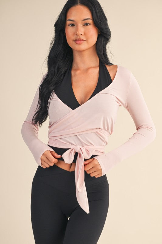 Pink Wrap Top