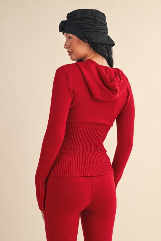 Cherry Knit Foldover Set