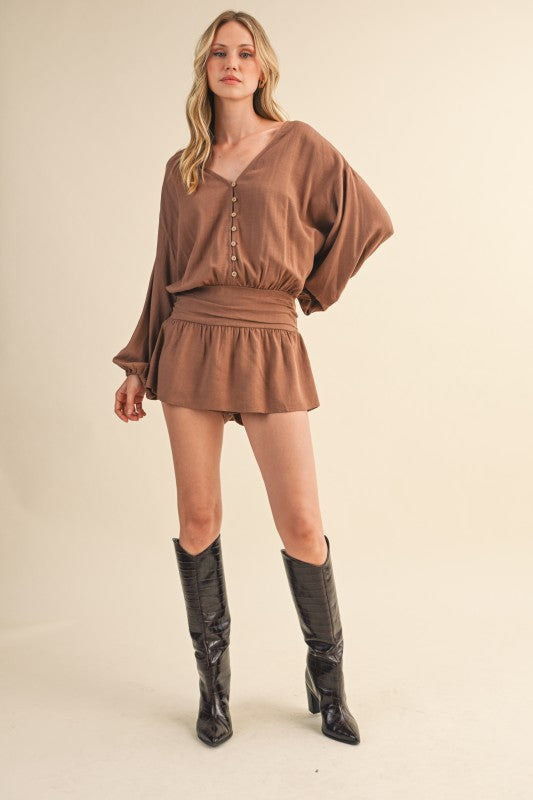 Falling Leaves Romper (PRE-ORDER (1-2 week)/ Restock)