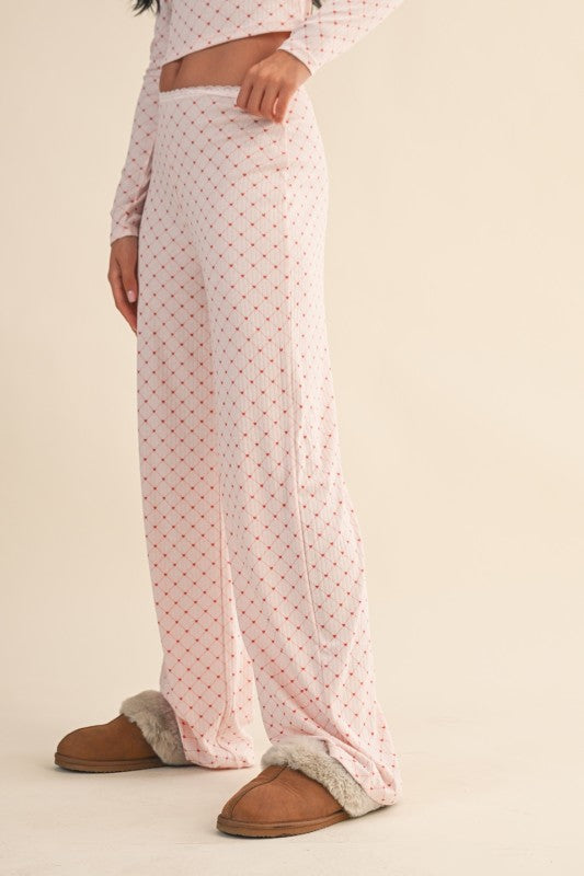 Pink Hearts Pj Set