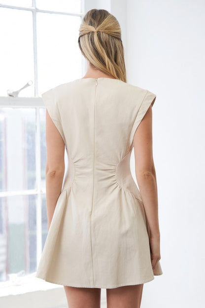 Cream Pecan Dress