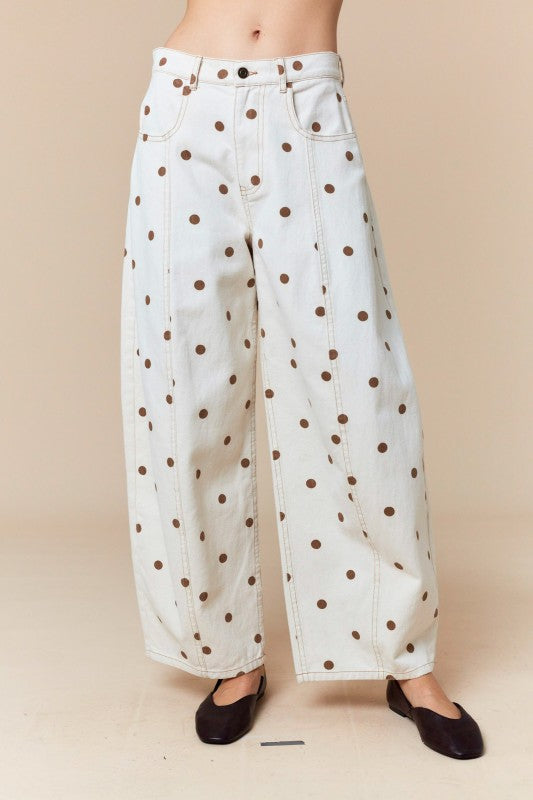 Chestnut Dots Jeans(PRE-ORDER (Mid-November)/ Restock)