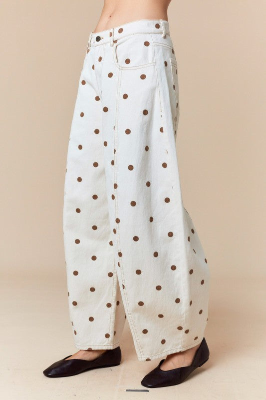 Chestnut Dots Jeans(PRE-ORDER (Mid-November)/ Restock)