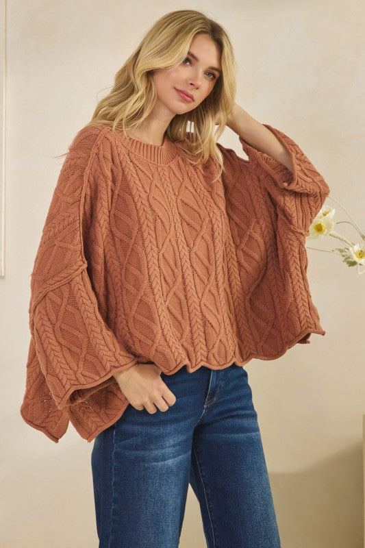 The Soft Scallop Sweater (Pumpkin)