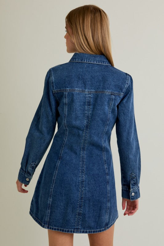 Classic Blue Jean Dress(PRE-ORDER (11/7)/ Restock)