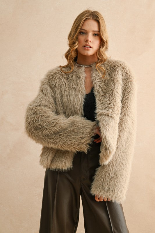 Toffee Luxe Fur Coat